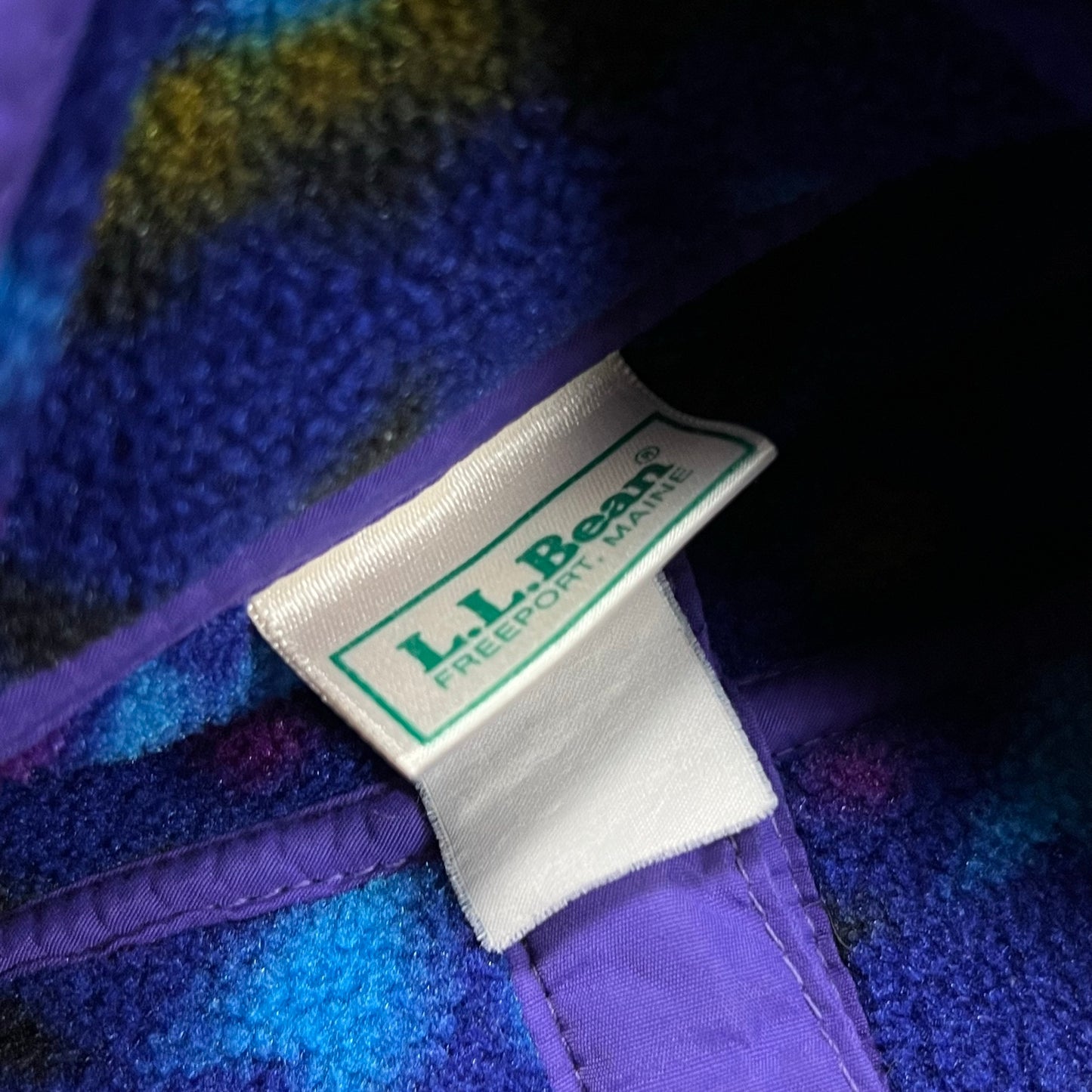 L.L. Bean Aztec Snap Neck Fleece Pullover - S