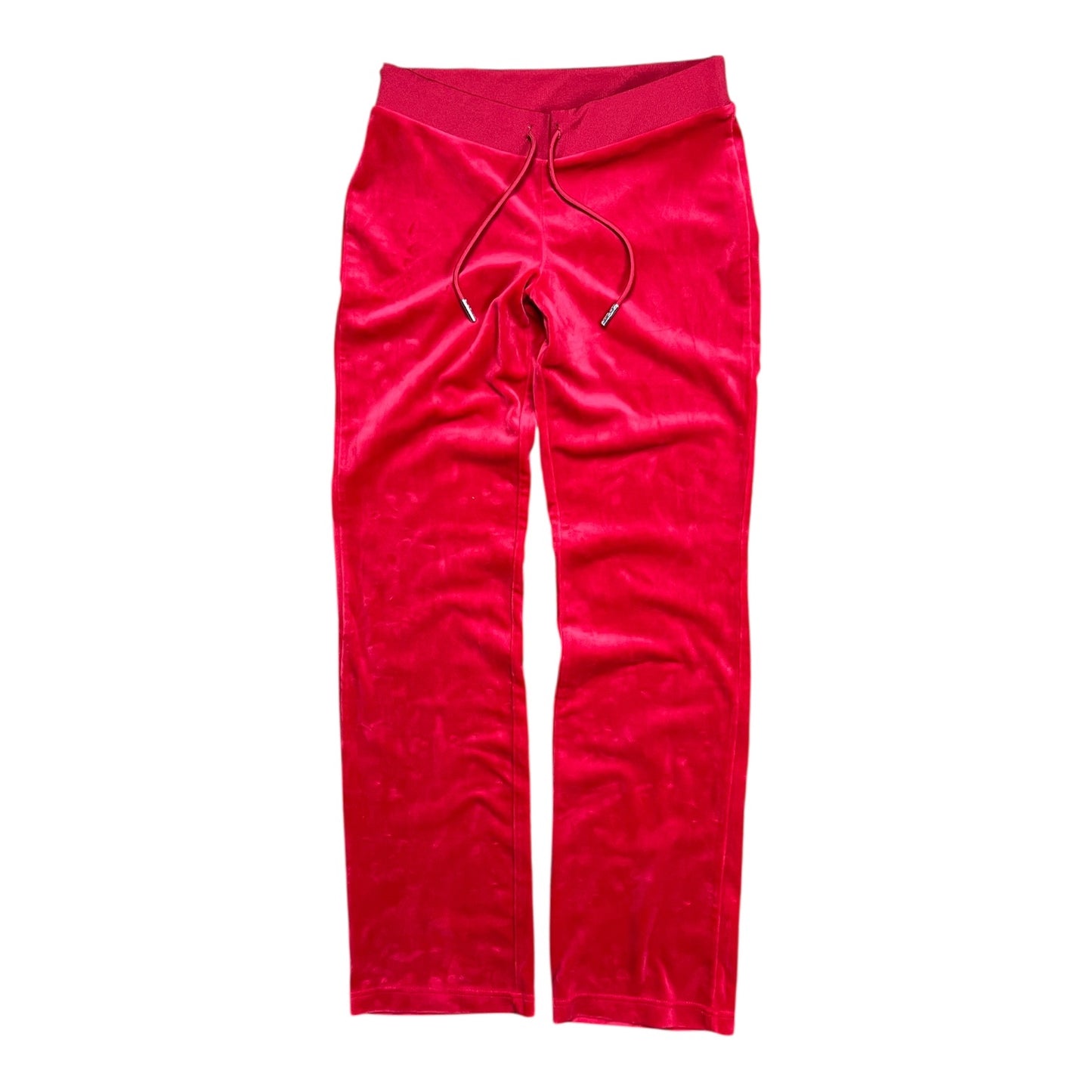 Juicy Couture Red Velour Rhinestone Sweatpants - S