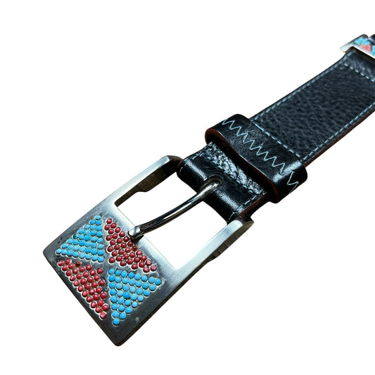 Parasuco Made in Italy Beaded Leather Belt - M