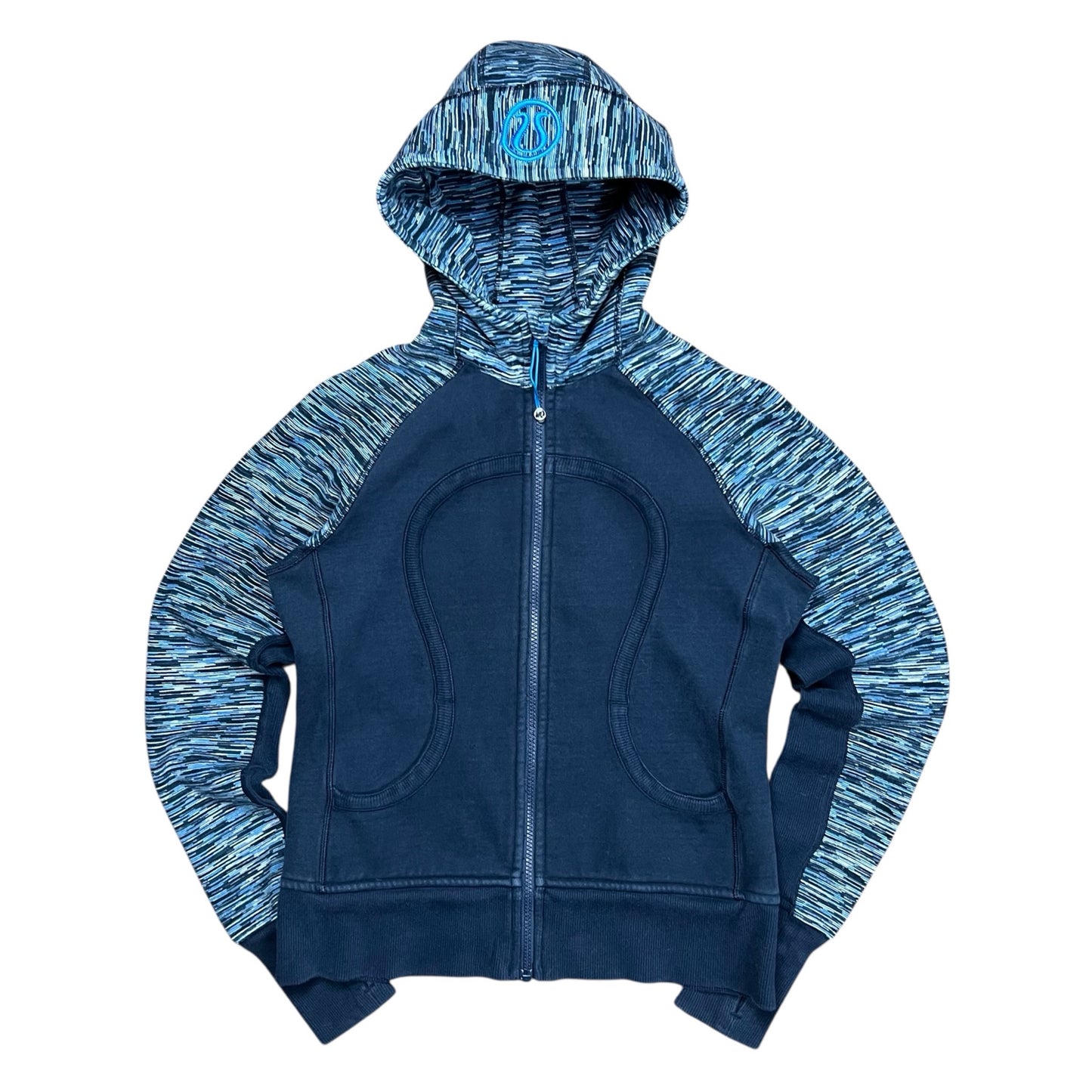 Lululemon Blue Speckle Full-zip Scuba Hoodie - 8