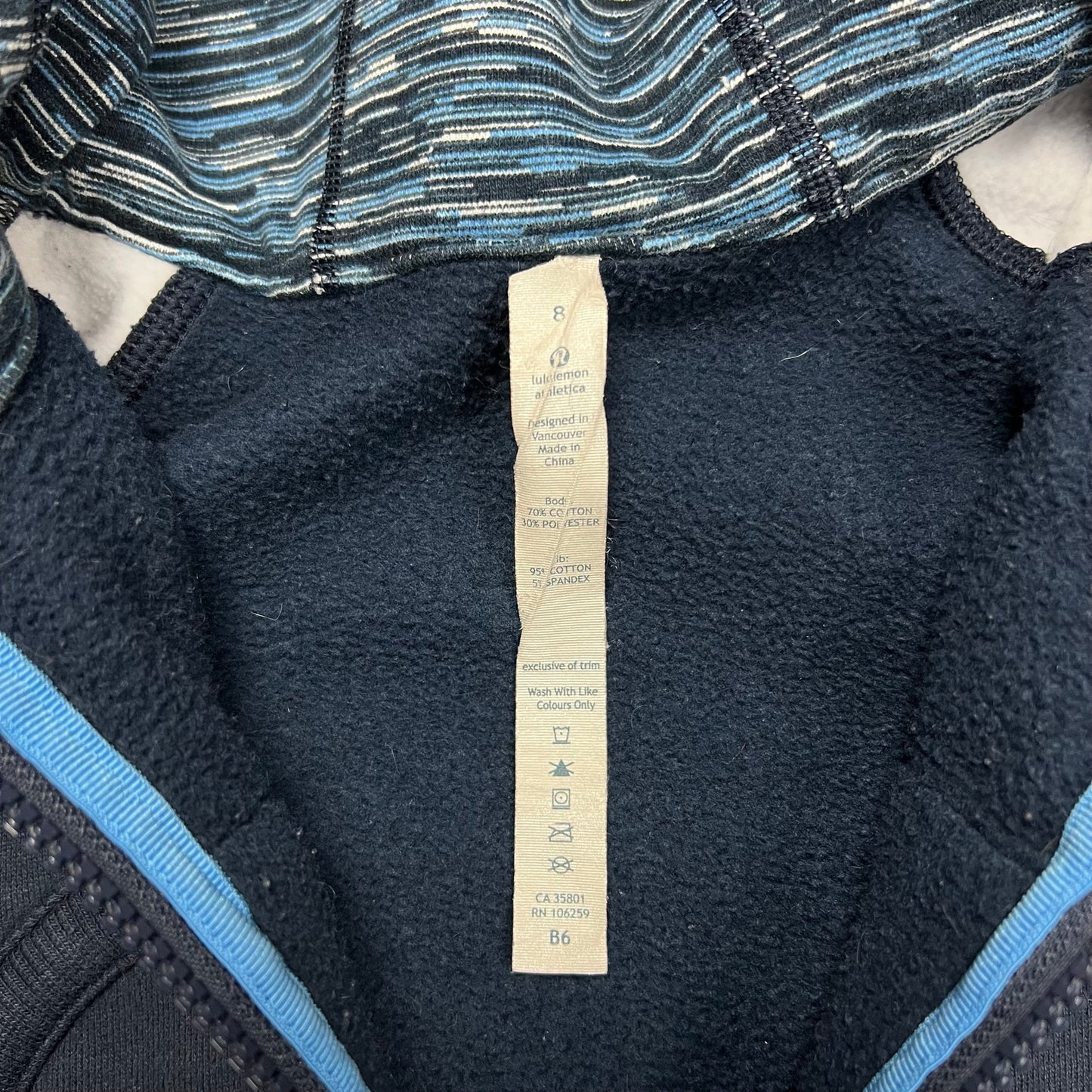 Lululemon Blue Speckle Full-zip Scuba Hoodie - 8