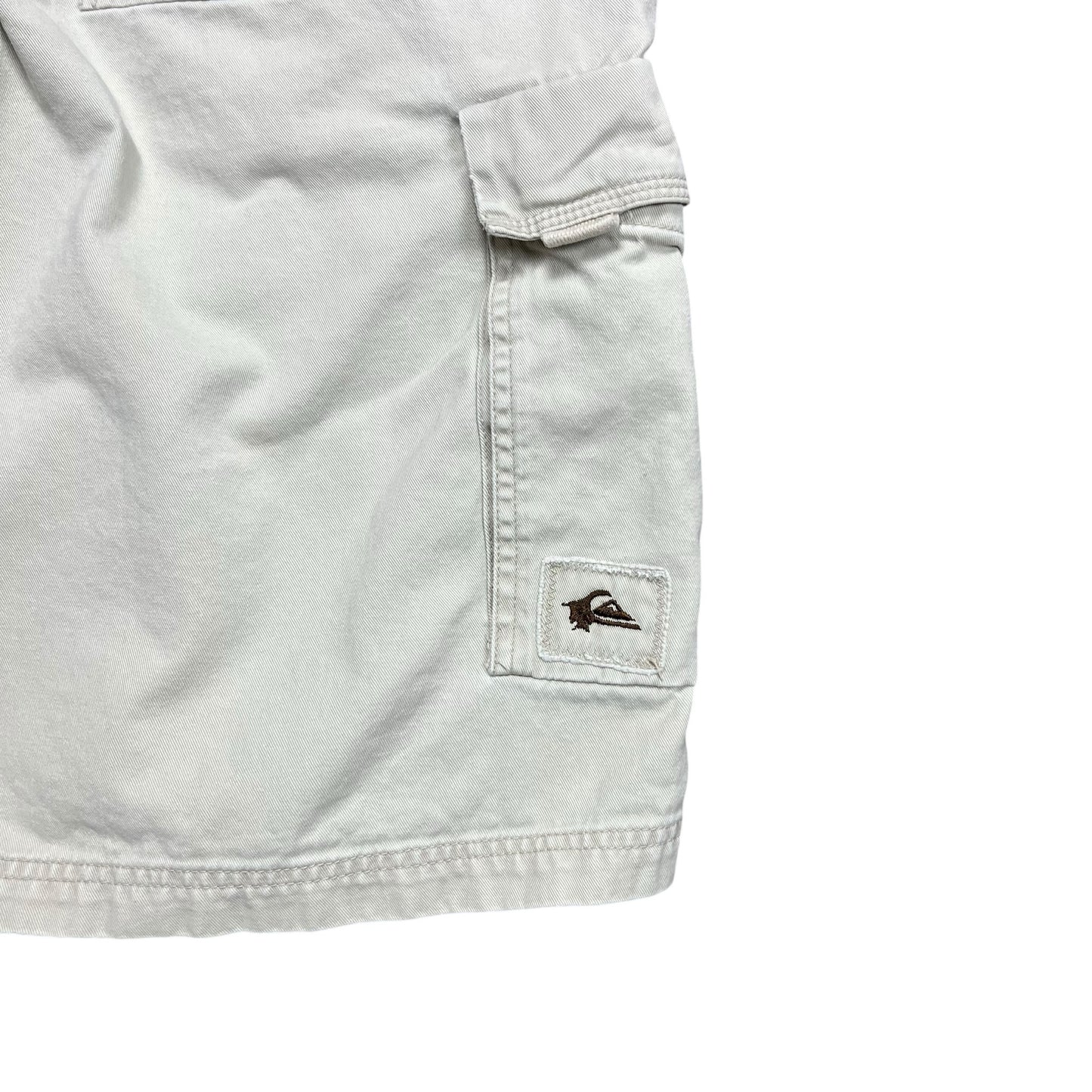 Quiksilver Baggy Beige Cargo Shorts - 35”