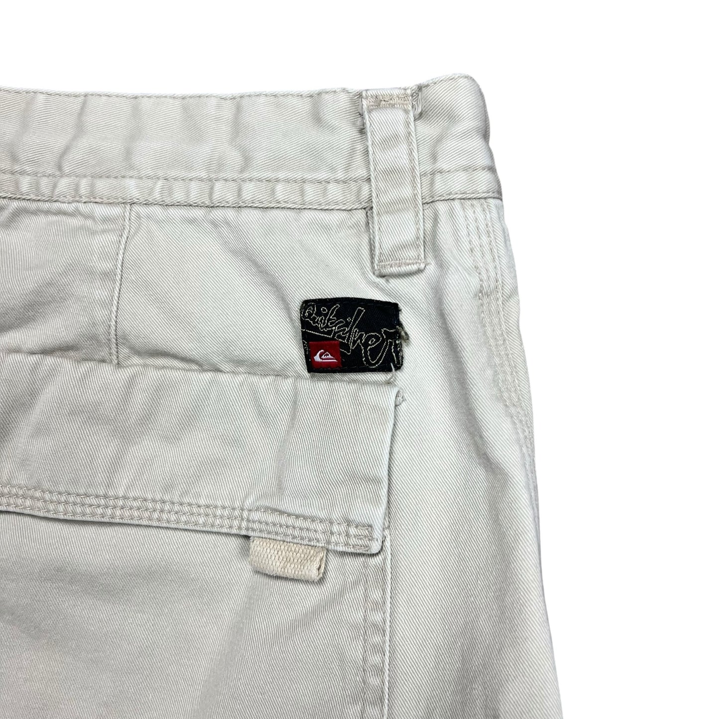 Quiksilver Baggy Beige Cargo Shorts - 35”