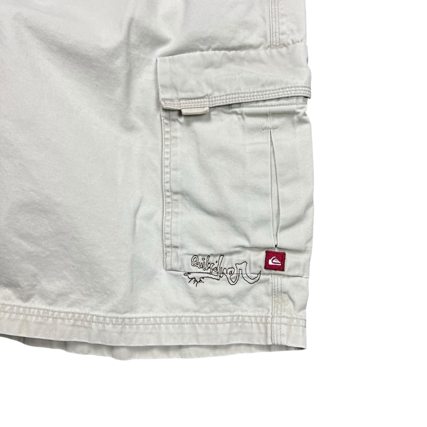 Quiksilver Baggy Beige Cargo Shorts - 35”