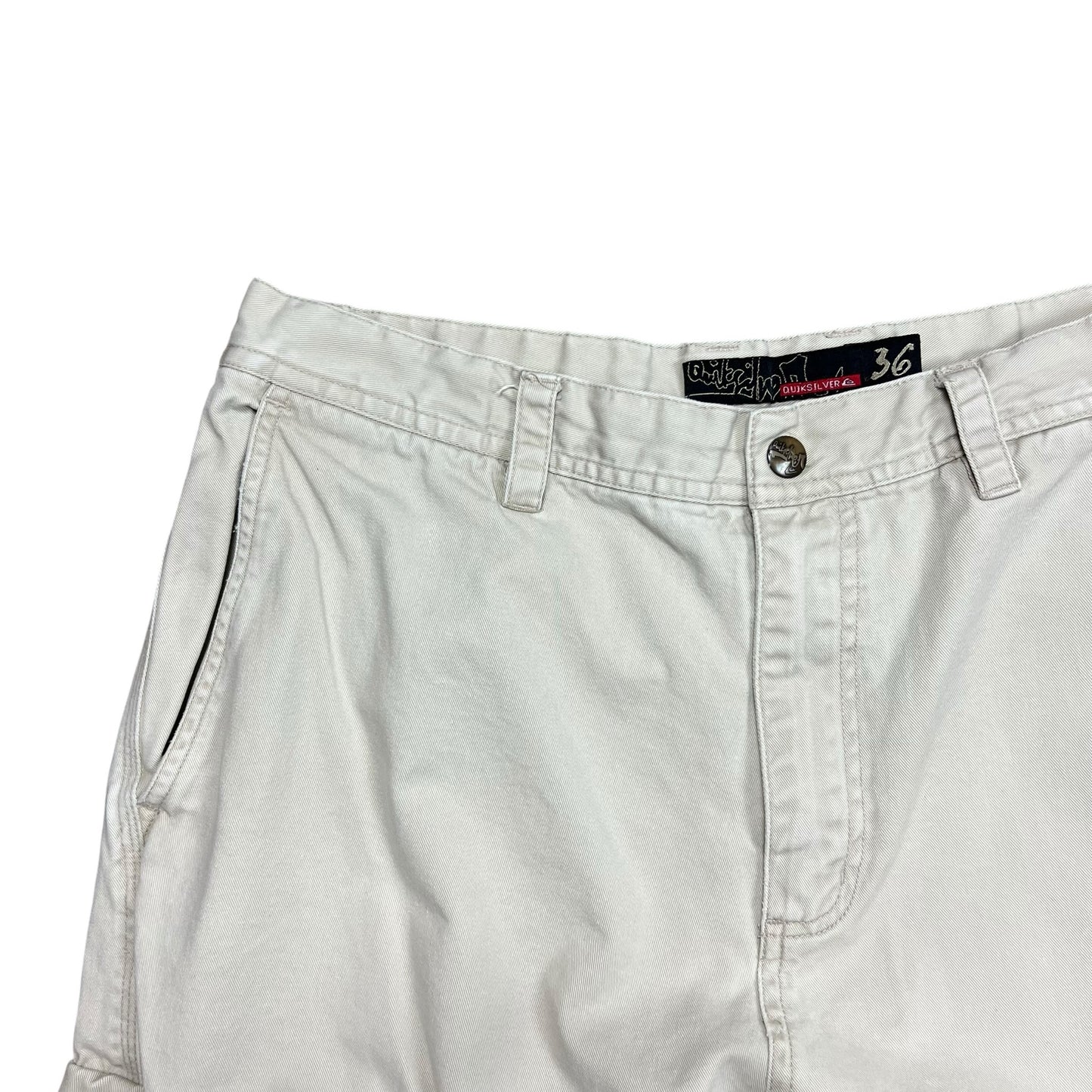 Quiksilver Baggy Beige Cargo Shorts - 35”
