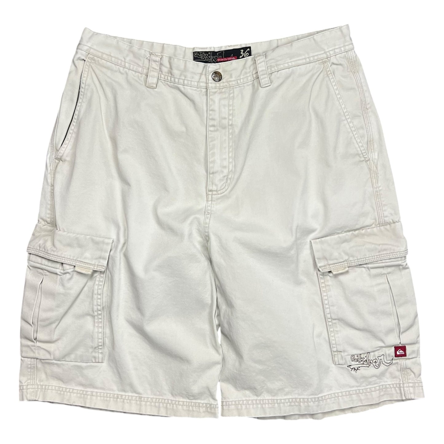 Quiksilver Baggy Beige Cargo Shorts - 35”