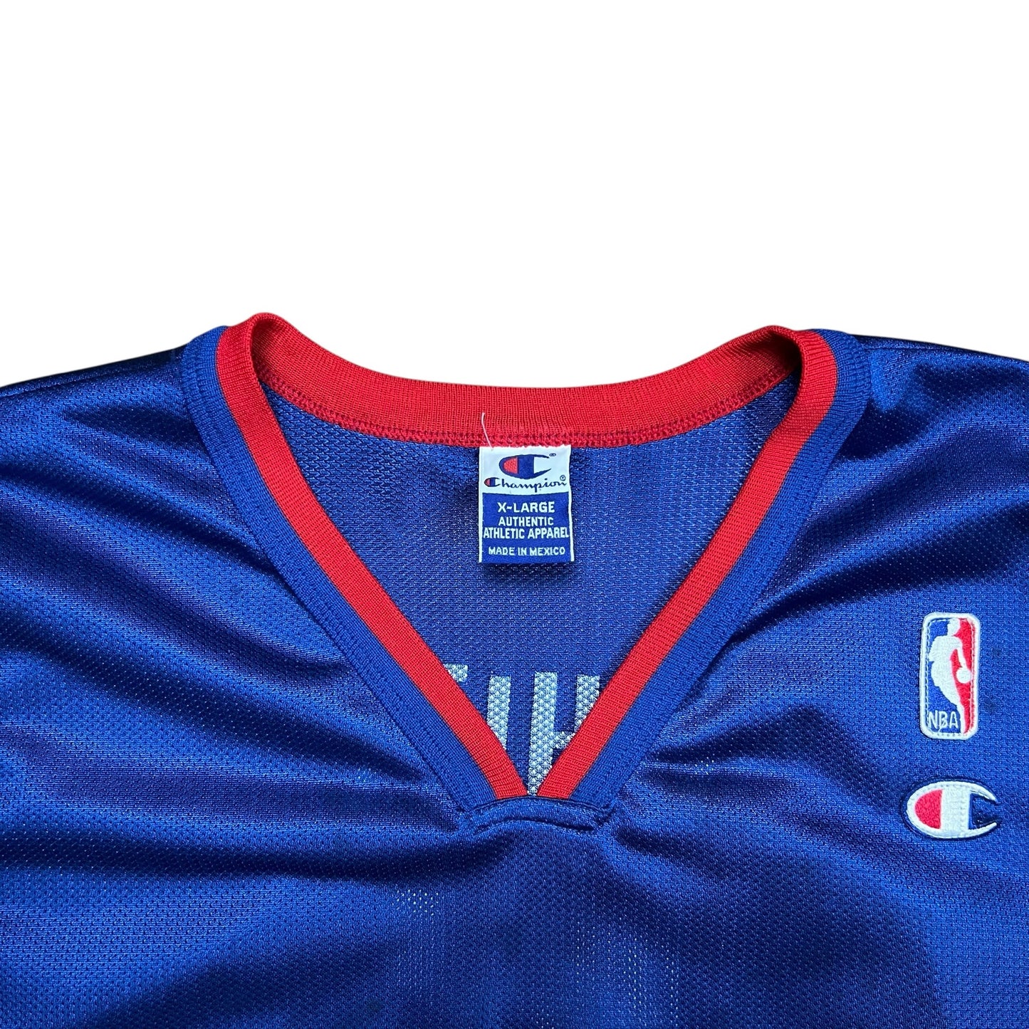 Champion Detroit Pistons Signed Rodney White NBA Basketball Jersey - XL