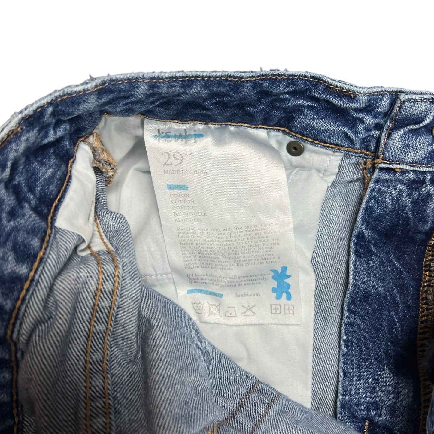Ksubi Faded & Distressed Blue Jeans - 29”