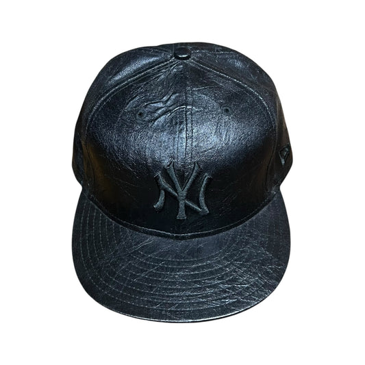 New York Yankees New Era Leather Fitted Baseball Cap - 7 1/2