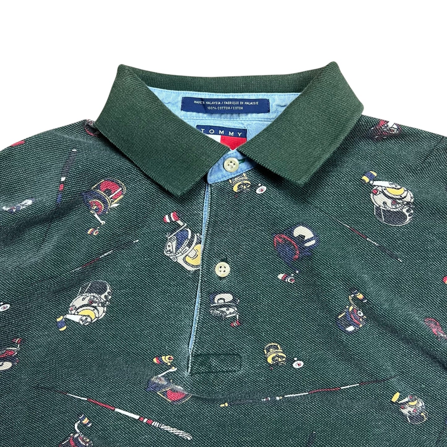 Tommy Hilfiger All Over Print Fishing Polo Shirt - M