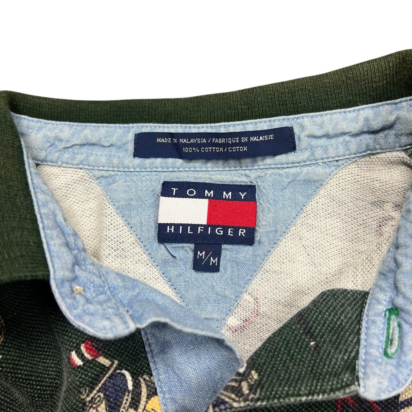 Tommy Hilfiger All Over Print Fishing Polo Shirt - M