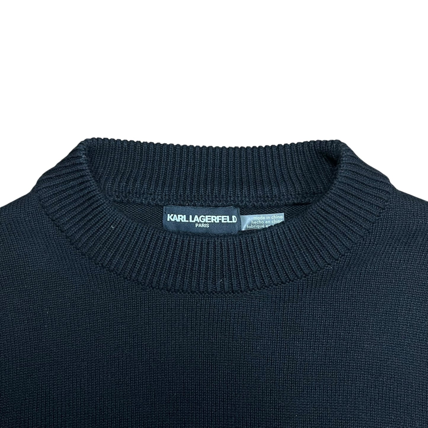Karl Lagerfeld Ruffle Sleeve Knit Sweater - M
