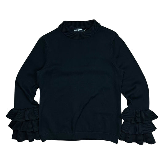 Karl Lagerfeld Ruffle Sleeve Knit Sweater - M