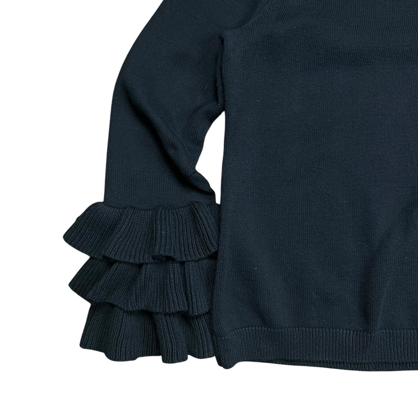 Karl Lagerfeld Ruffle Sleeve Knit Sweater - M