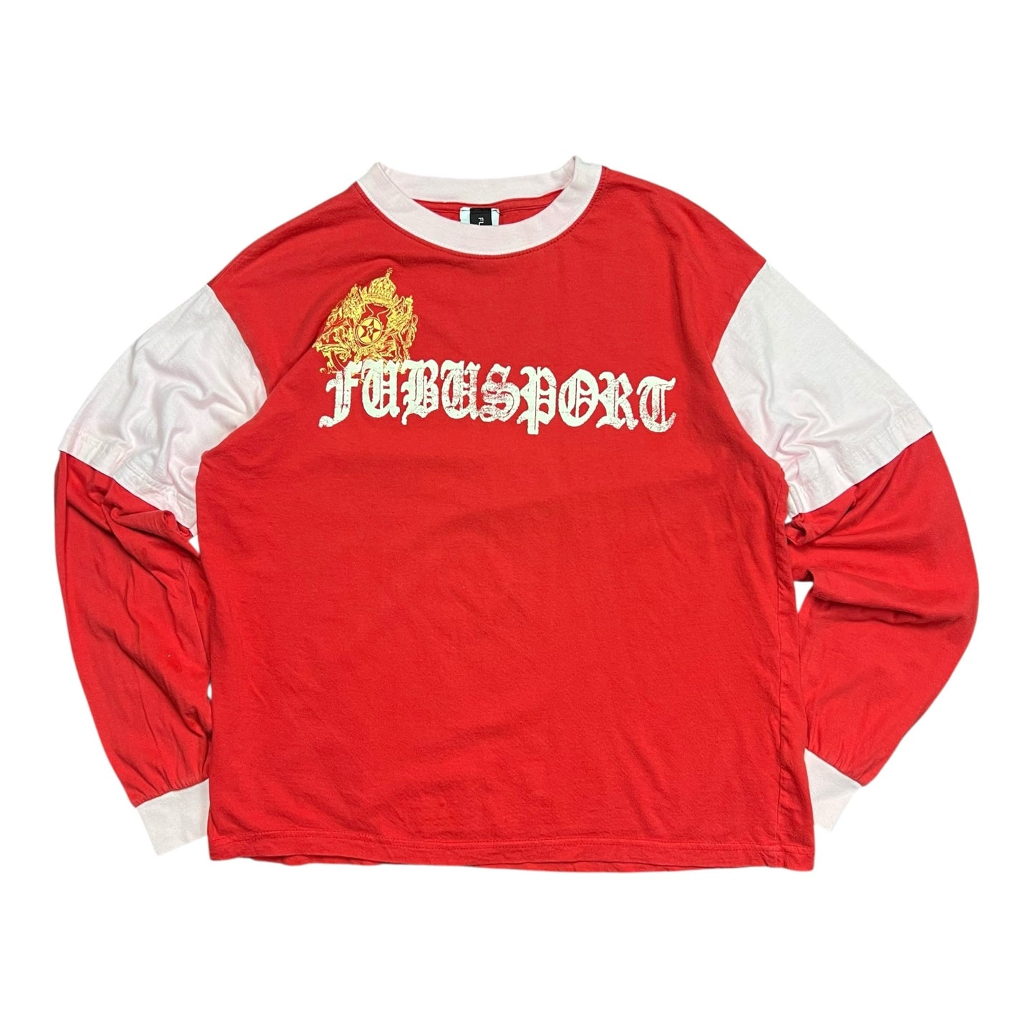 FUBU Double Layered Two Tone Long Sleeve Shirt - S