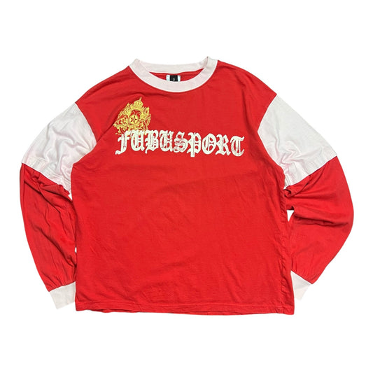 FUBU Double Layered Two Tone Long Sleeve Shirt - S