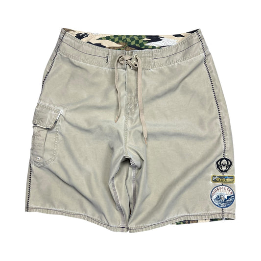 Quiksilver Logo Patch Khaki Boardshorts - 34"