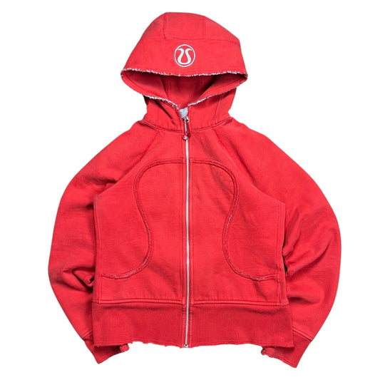 Lululemon Scuba Red Speckle Full-zip Hoodie - L (10)