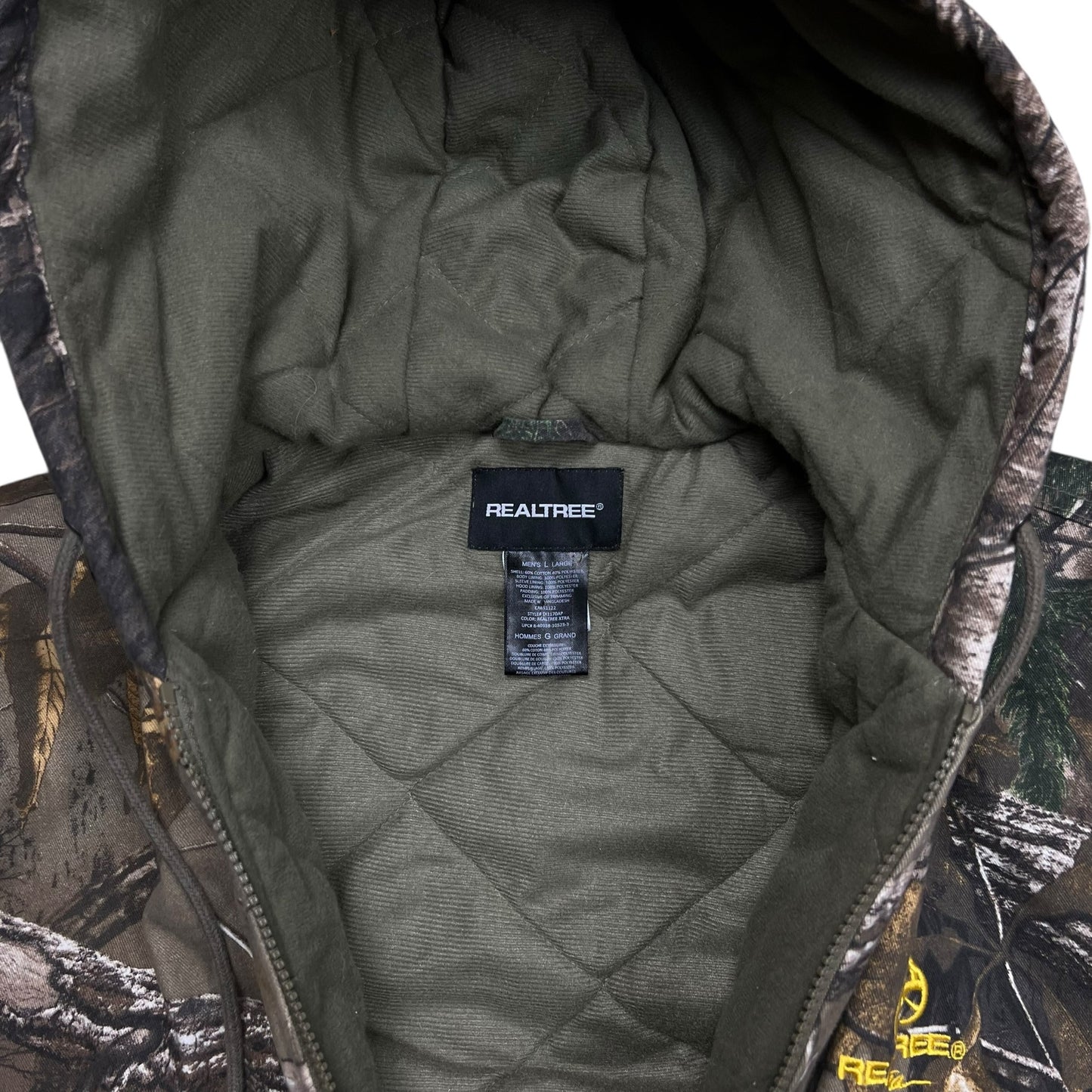 Realtree Xtra Camo Full Zip Hooded Jacket - L