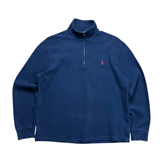 Polo Ralph Lauren Navy Quarter-Zip Sweatershirt - M