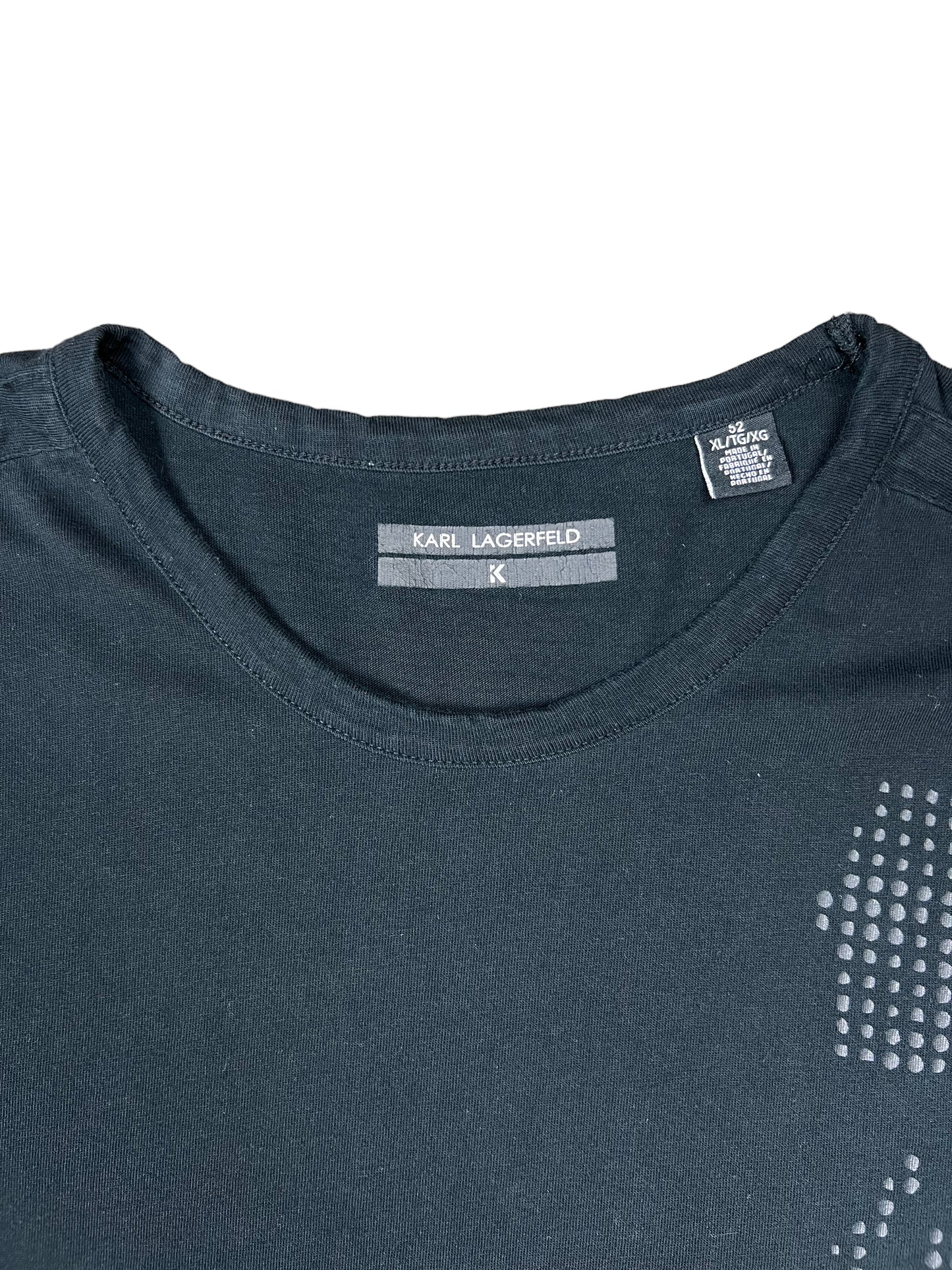 Karl Lagerfeld Polkadot Portrait T-shirt - L