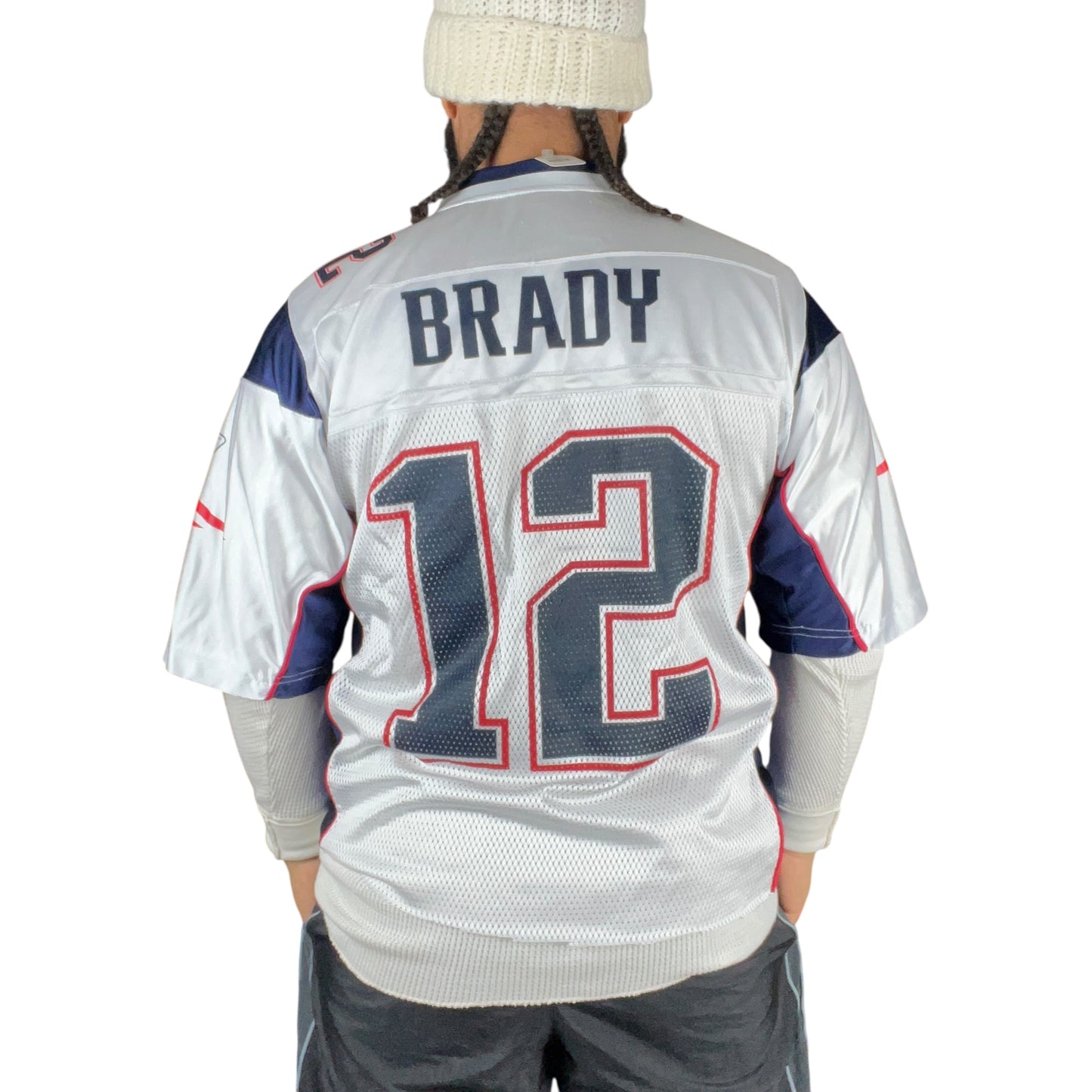 Reebok New England Patriots Cropped NFL Jersey - M