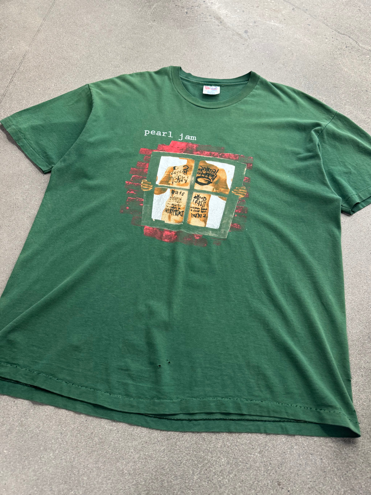 1993 Pearl Jam Window Pain Canadian Tour T-Shirt - XL