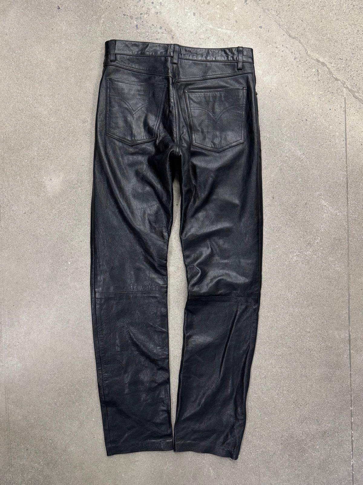 Genuine Leather Biker Pants - 32”
