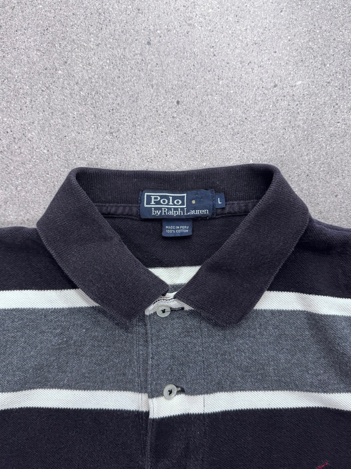 Polo By Ralph Lauren Classic Stripe Polo Shirt - L