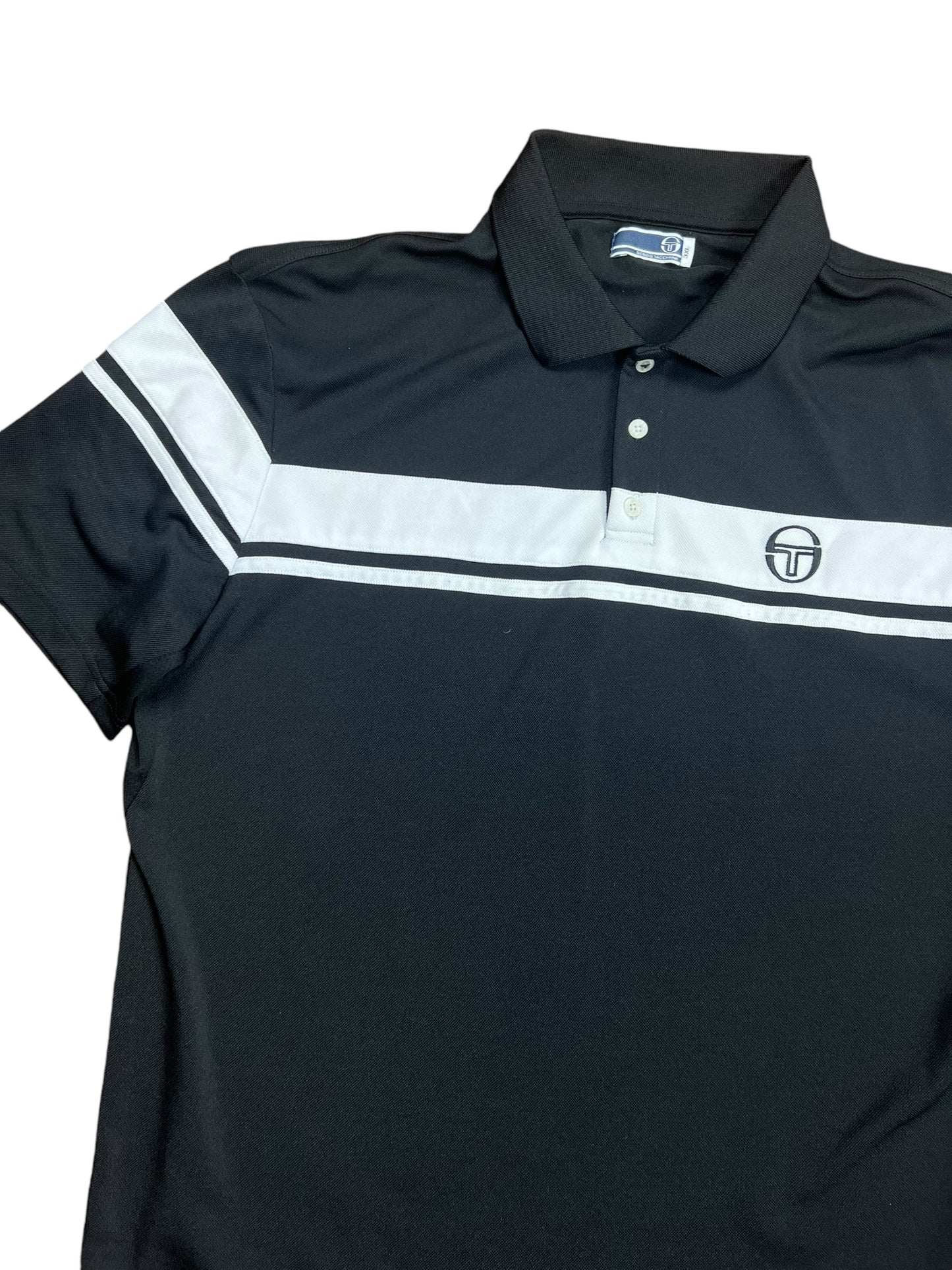 Sergio Tacchini Black Polo Shirt - XL