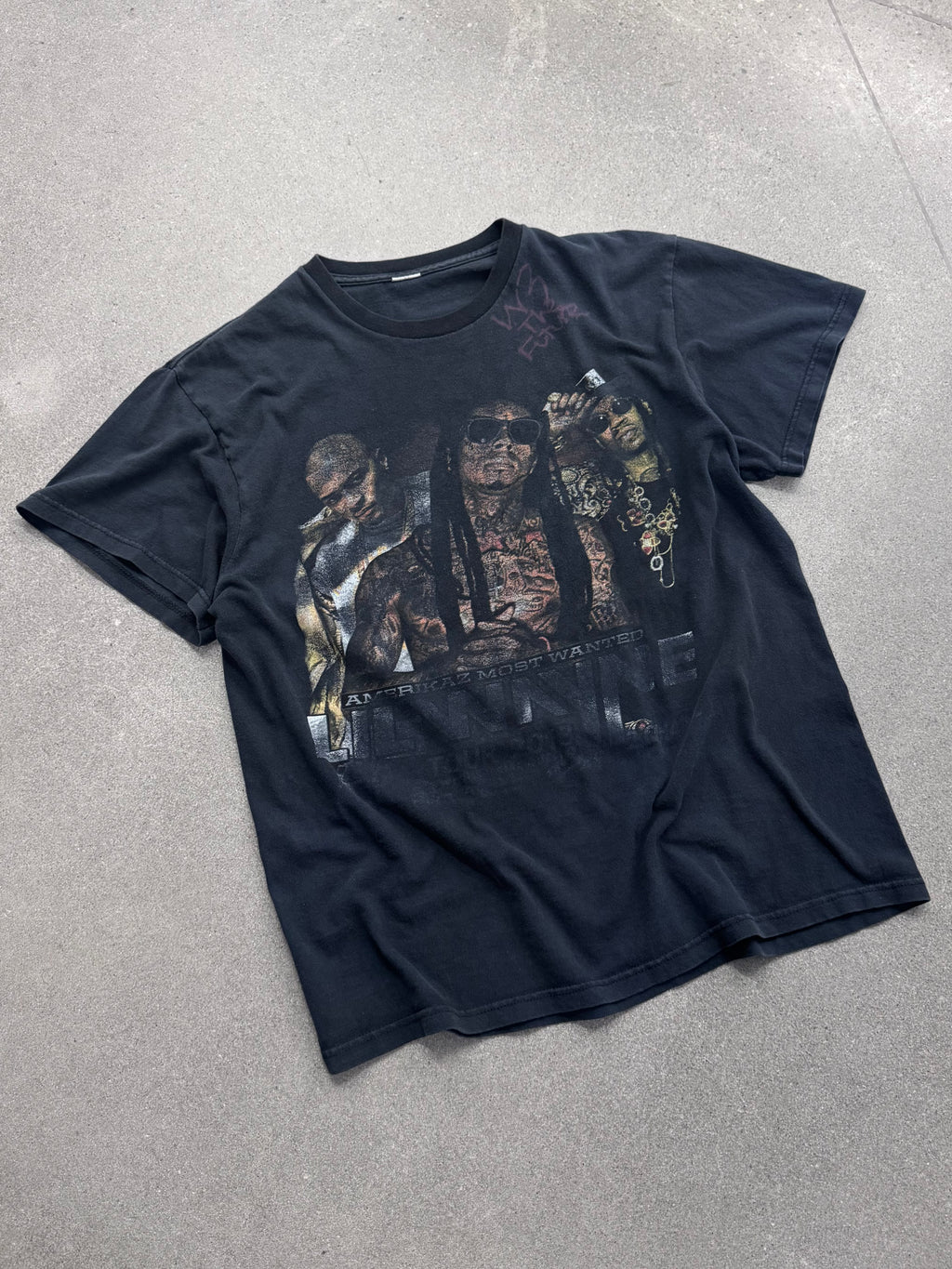 Faded 2013 Lil Wayne Amerikaz Most Water Tour T-Shirt - L