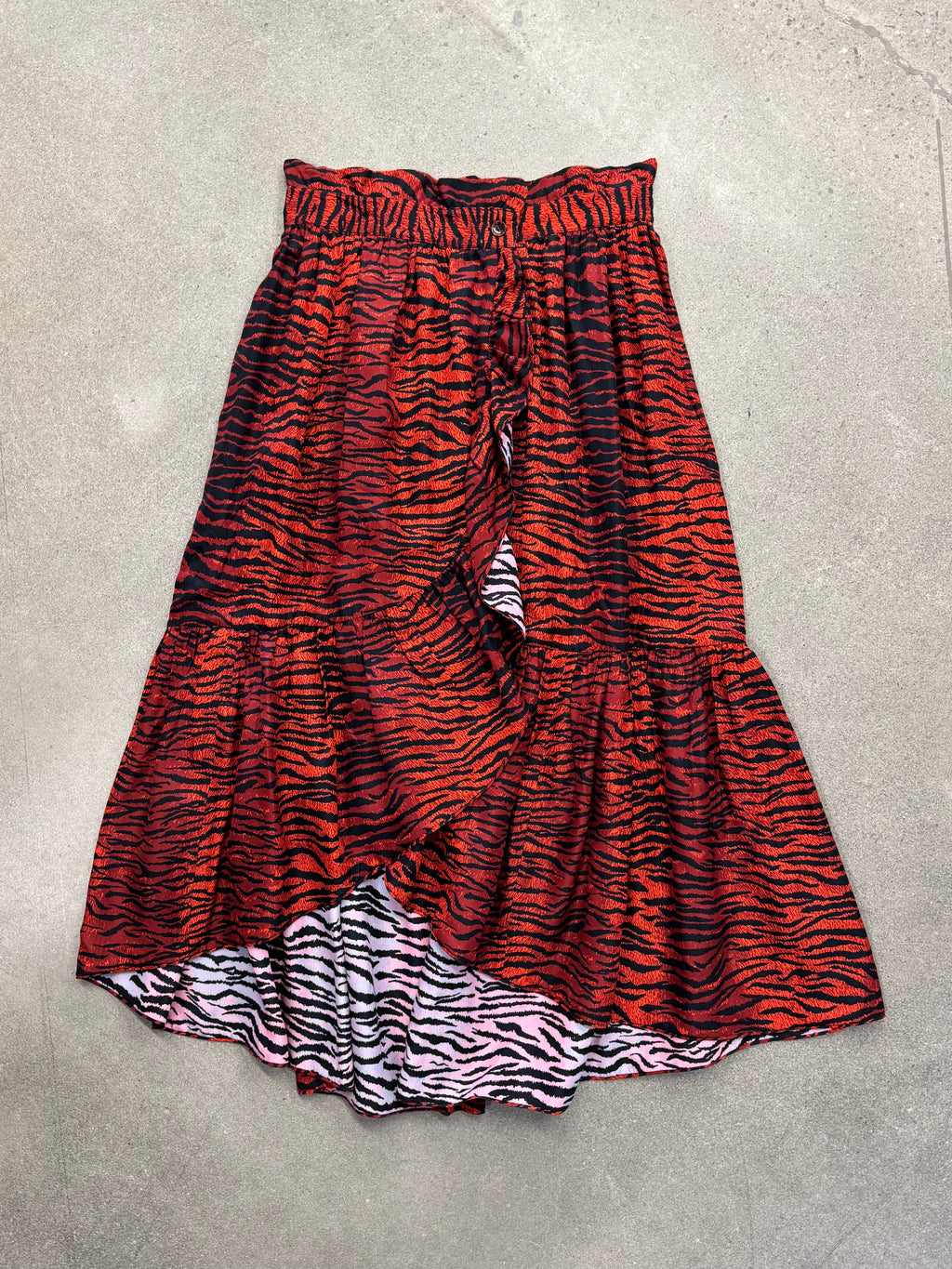 Kenzo x H&M Ruffled Reversible Zebra Print Skirt  - S