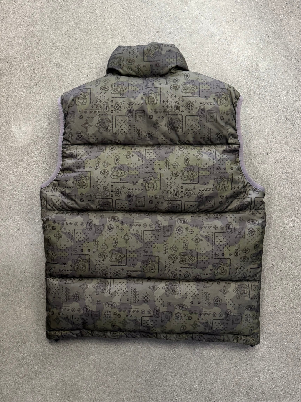 Stussy Paisley Reversible Down Puffer Vest - M