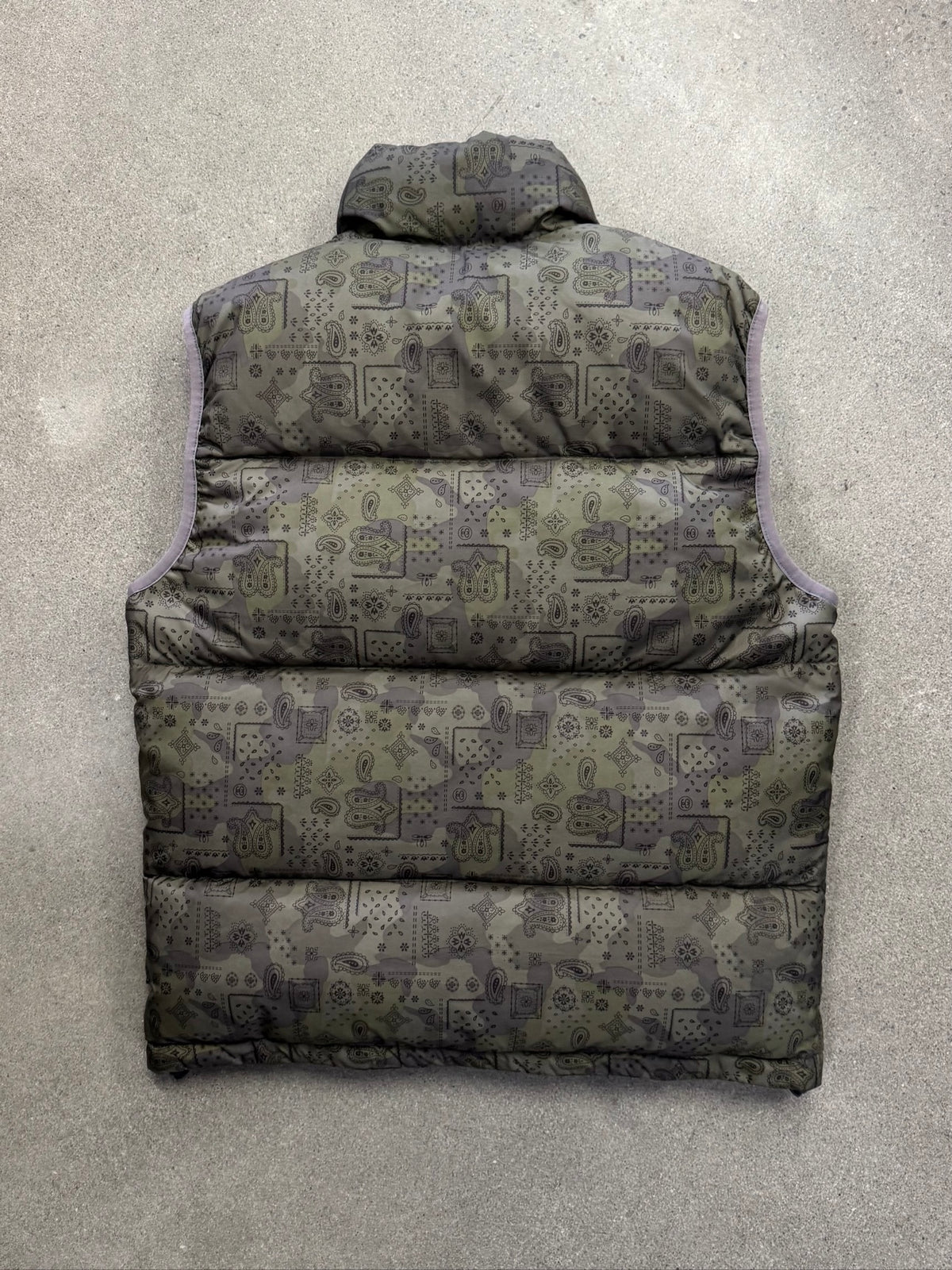 Stussy Paisley Reversible Down Puffer Vest - M