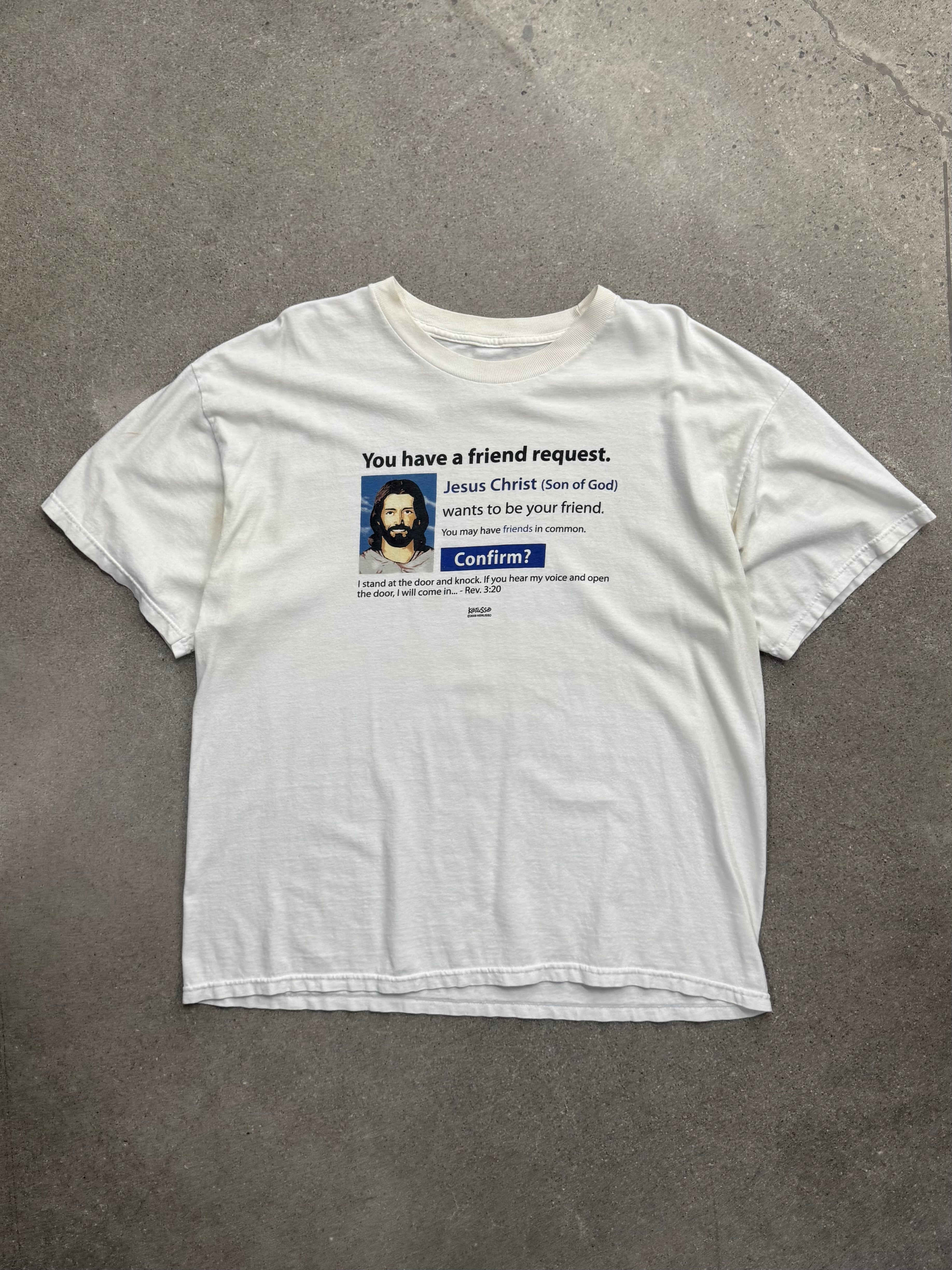 Facebook Friend Request Jesus T-Shirt - XL