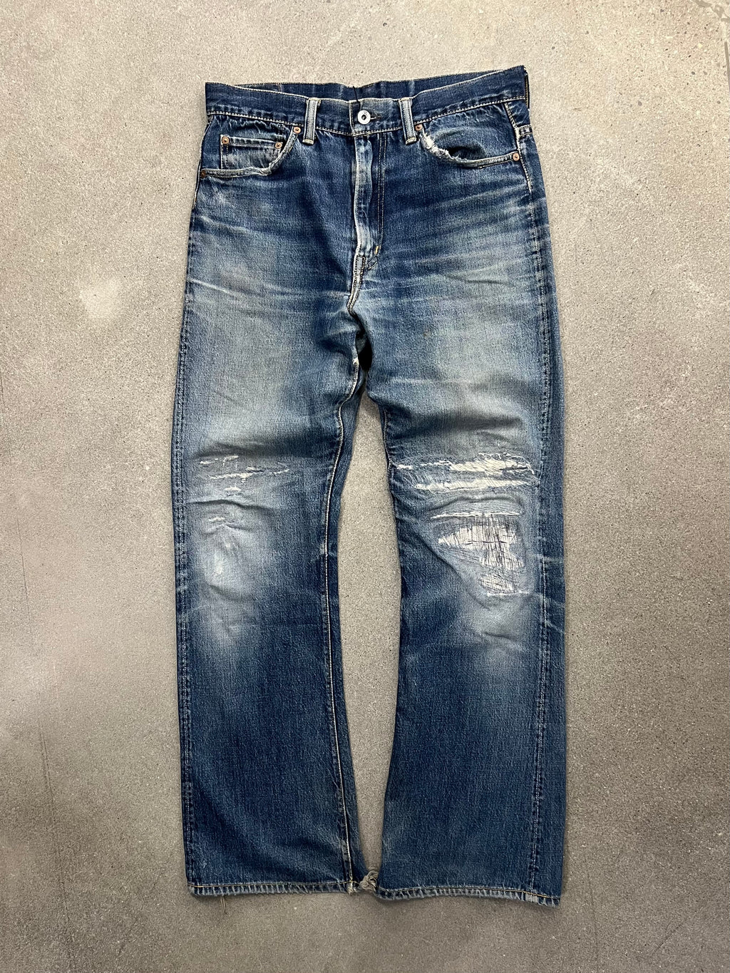 Faded Skull Jeans By An Alchemist Repaired Jeans - 32”