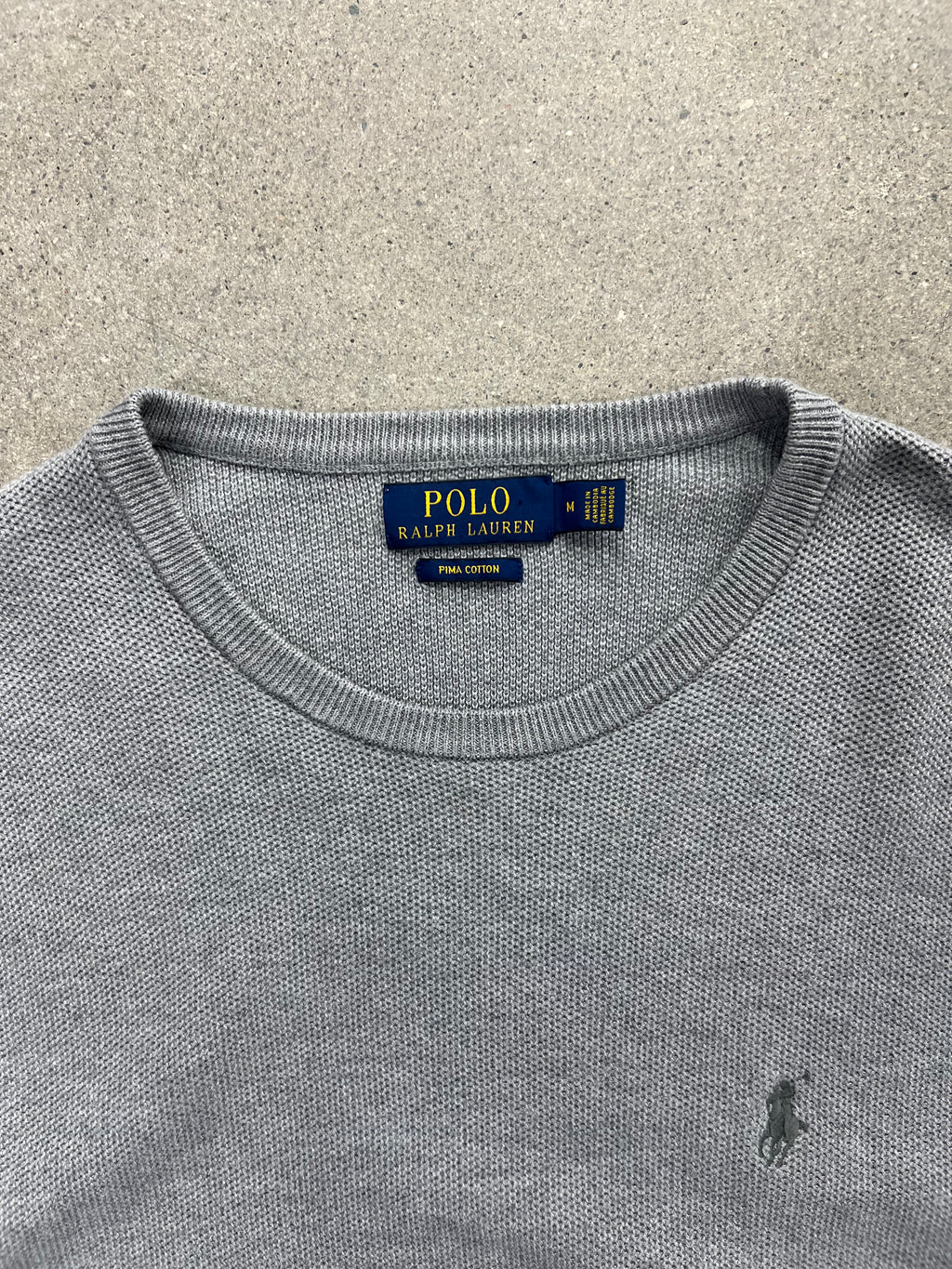Polo Ralph Lauren Mesh-Knit Crewneck Sweatshirt - M