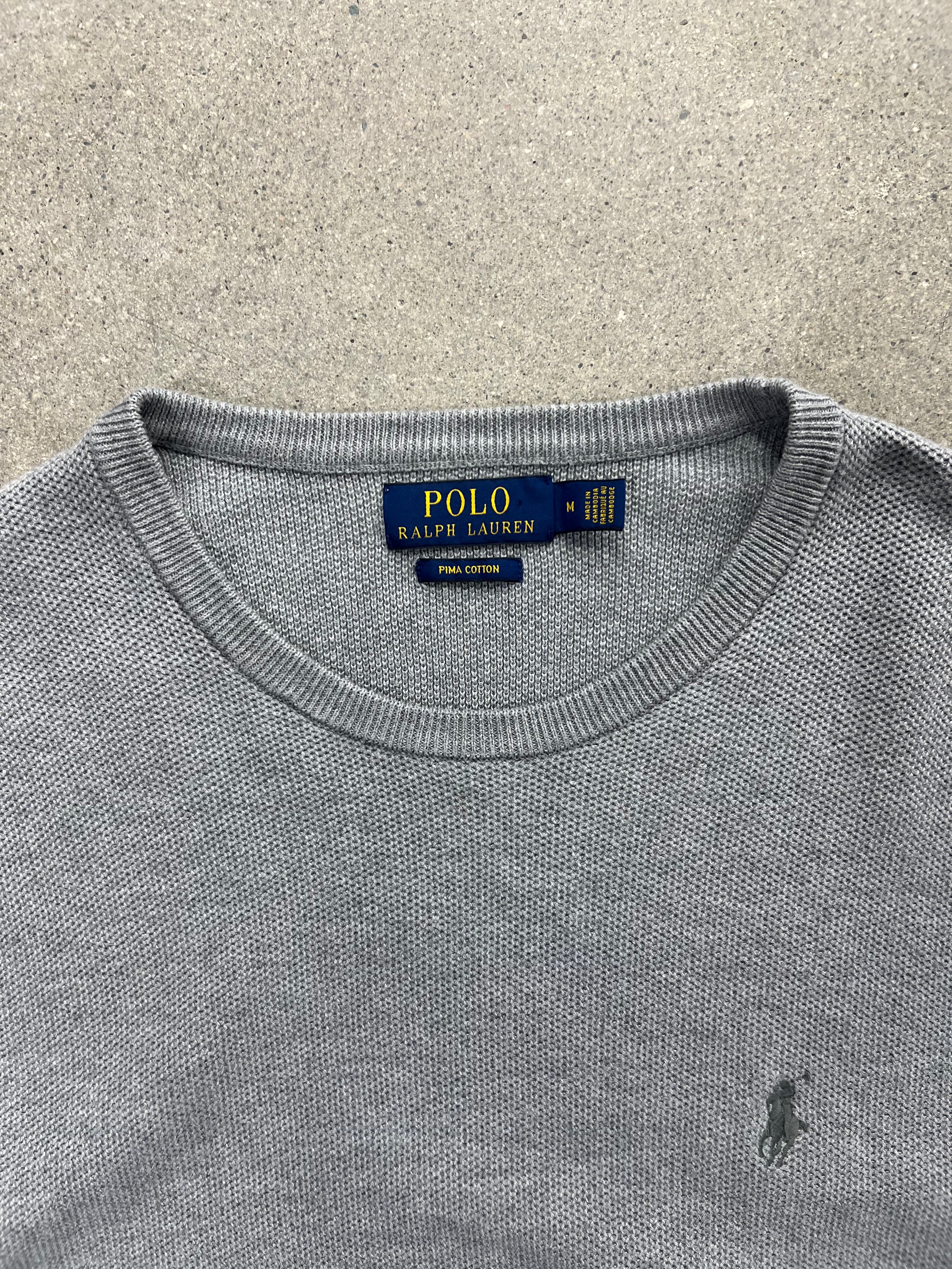 Polo Ralph Lauren Mesh-Knit Crewneck Sweatshirt - M