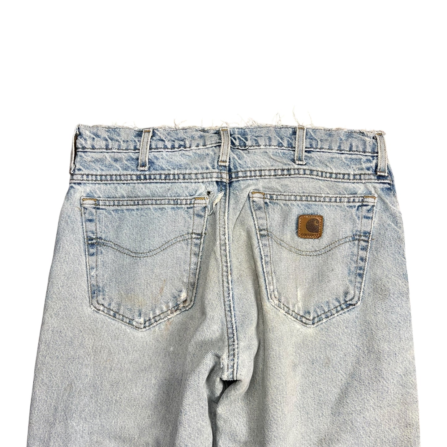 Carhartt Distressed Blanket Lined Light Wash Jeans - 31"