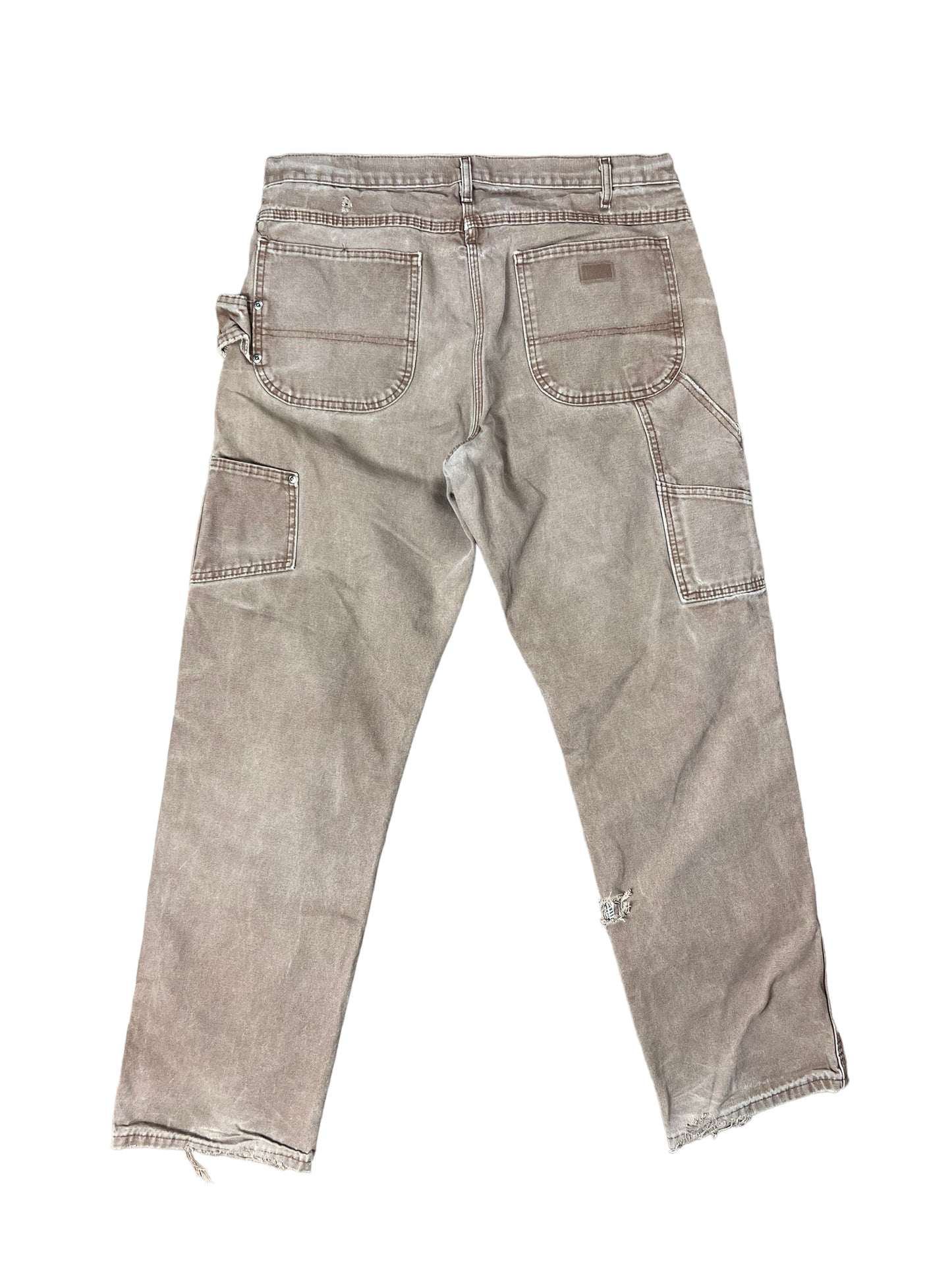 Dickies Faded & Distressed Brown Carpenter Pants - 34"