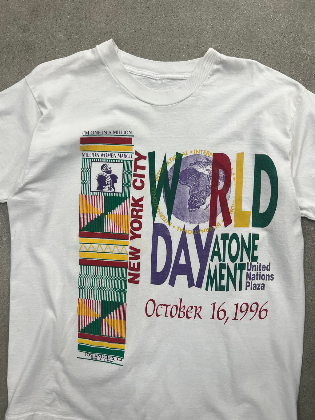 1996 NYC Day Of Atonement Million Man March T-Shirt - XL