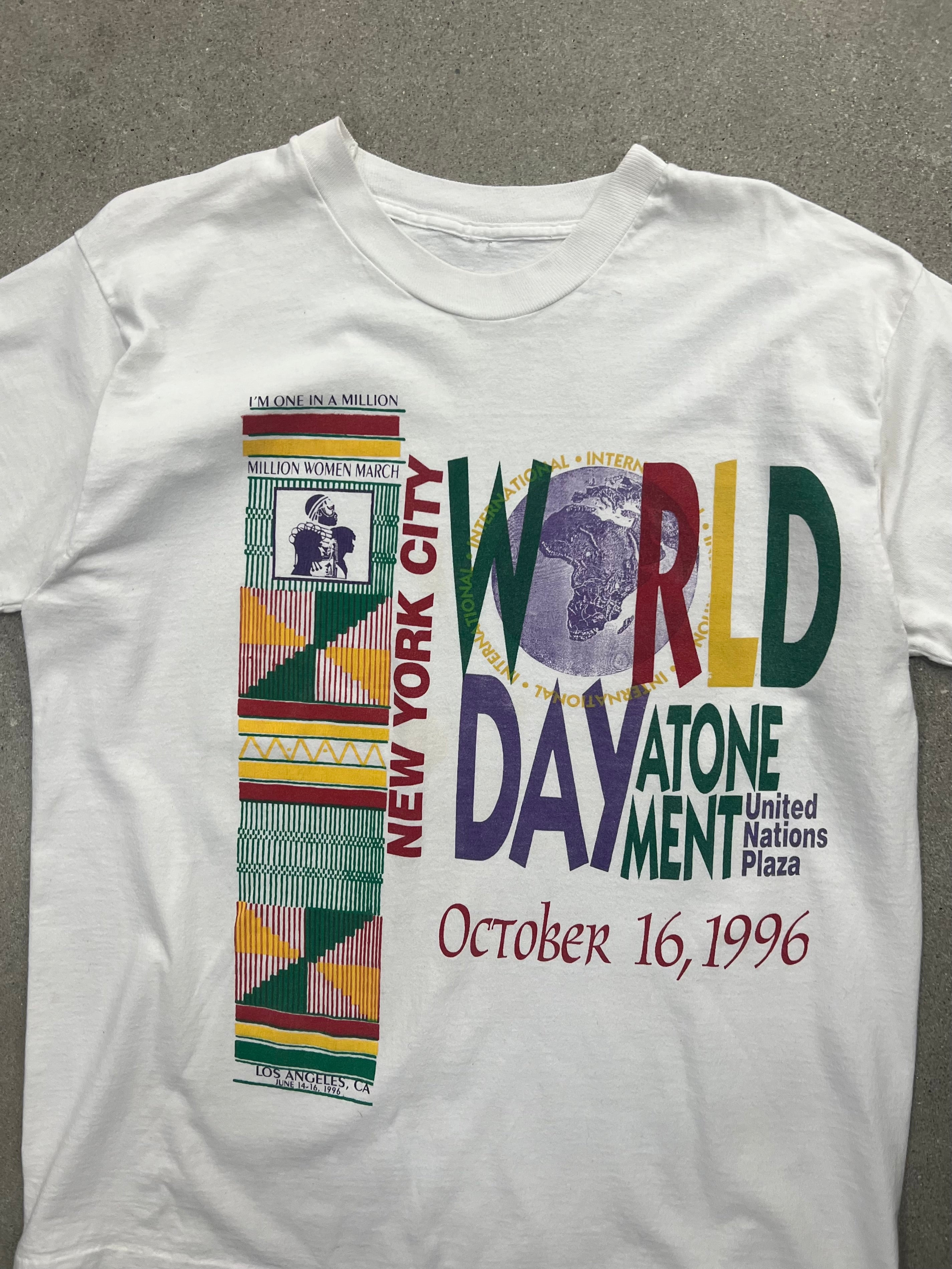 1996 NYC Day Of Atonement Million Man March T-Shirt - XL