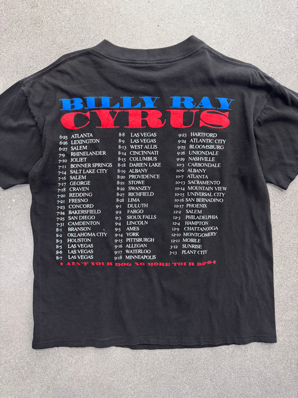 1993 Billy Ray Cyrus Tour T-Shirt - L