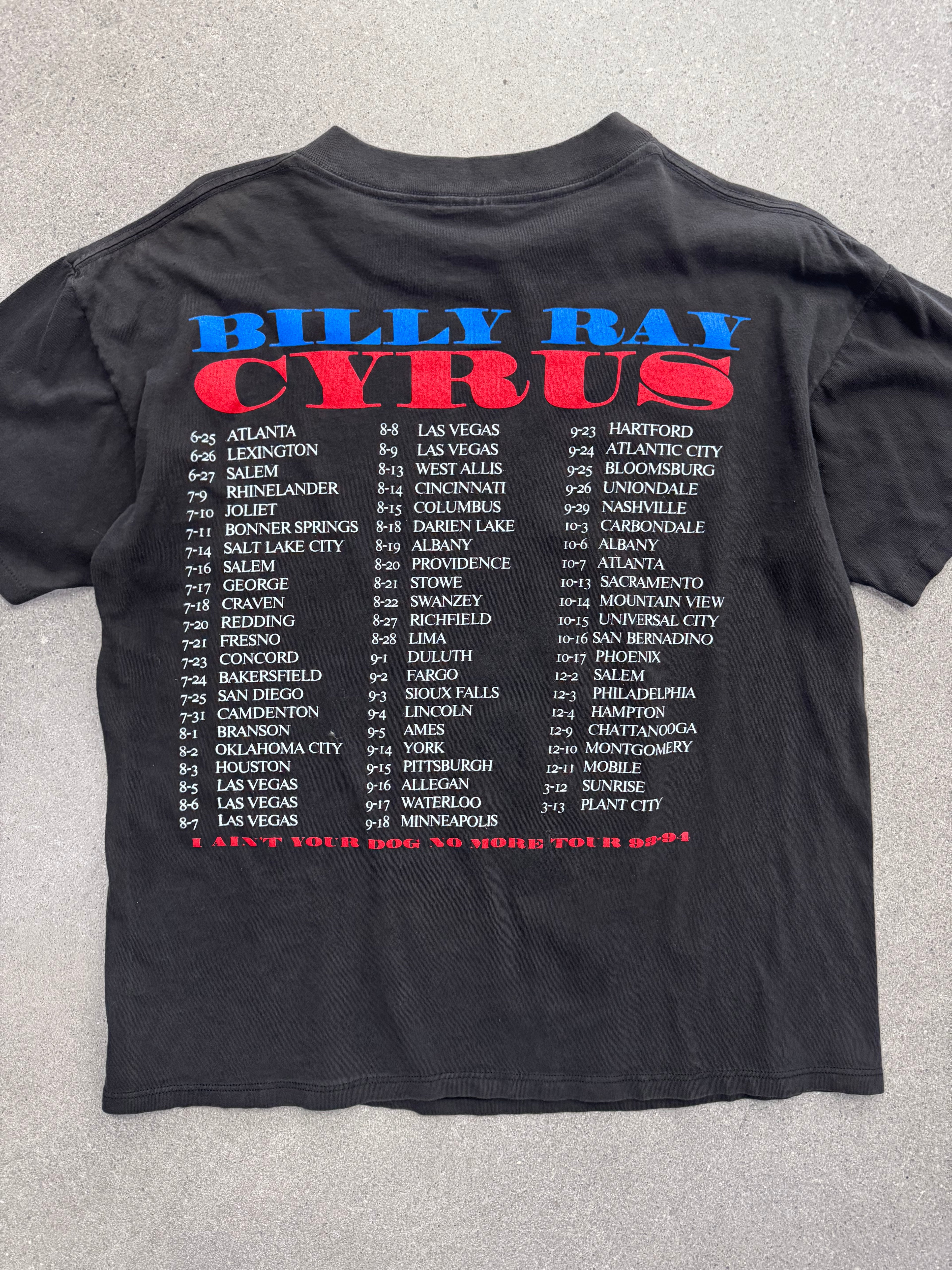 1993 Billy Ray Cyrus Tour T-Shirt - L