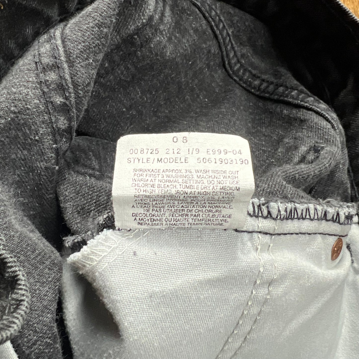 Levi’s Faded Black Orange Tab Jeans - 34”