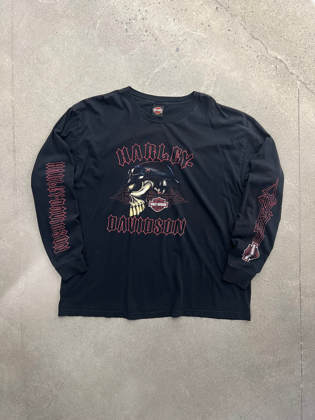 2008 Harley-Davidson Skull Rider Long Sleeve Shirt - XXXL