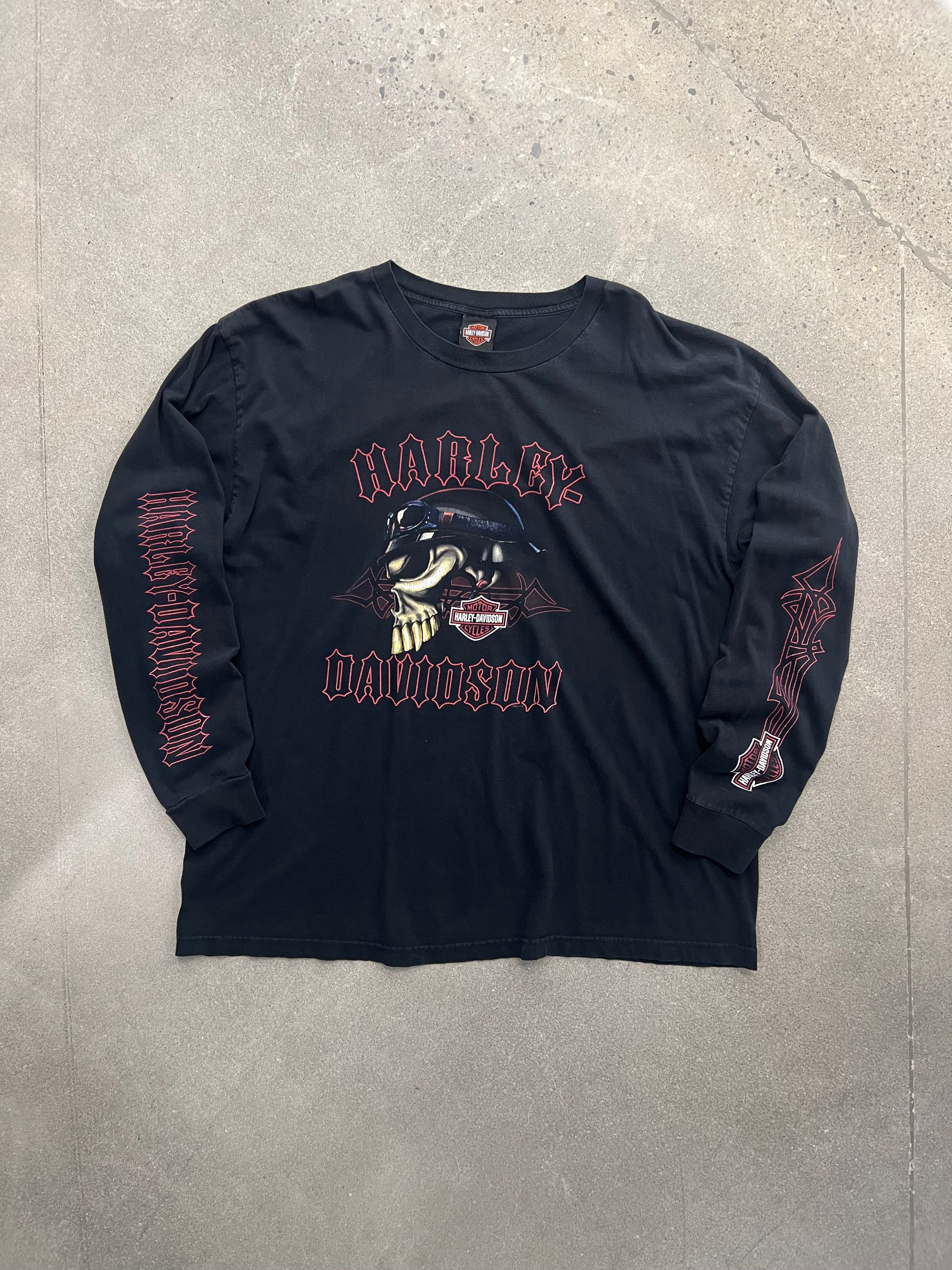 2008 Harley-Davidson Skull Rider Long Sleeve Shirt - XXXL