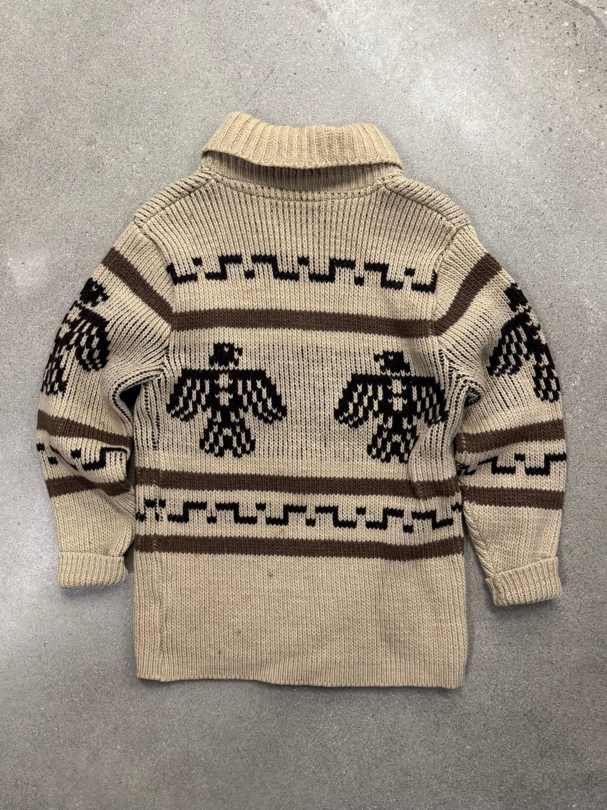 Winona Knits Thunderbird Cowichan Cardigan Sweater - L