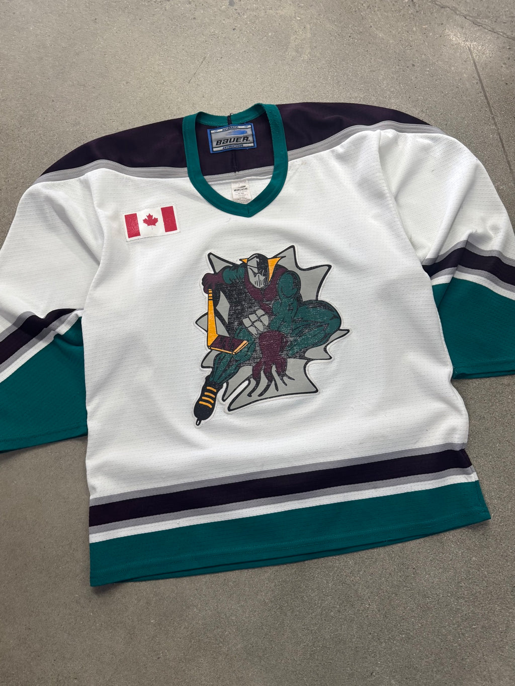 1997 London Knights OHL Spider Knight Bauer Hockey Jersey - L