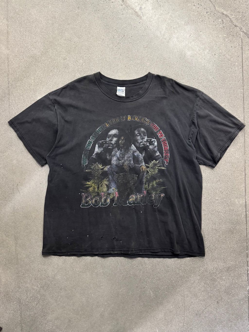 Faded & Distressed Bob Marley Best Sensei T-Shirt - XXL